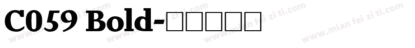 C059 Bold字体转换